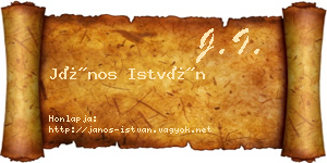 János István névjegykártya